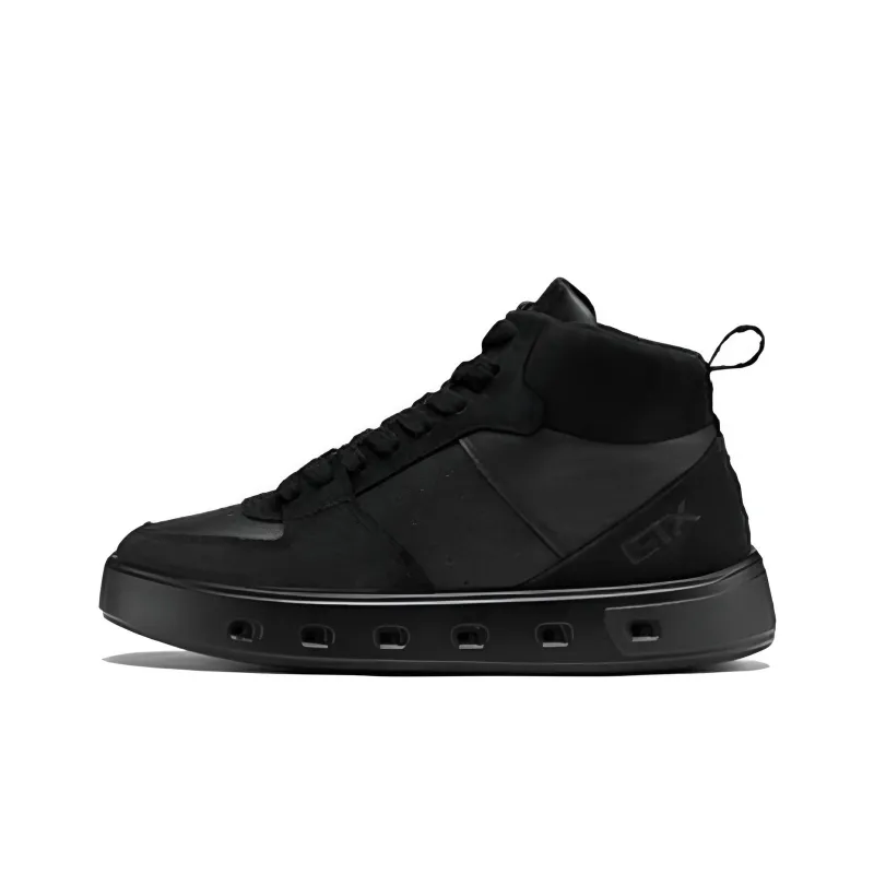 Ecco Street 720 Series High Top Skateboard Shoes Women's Black-0