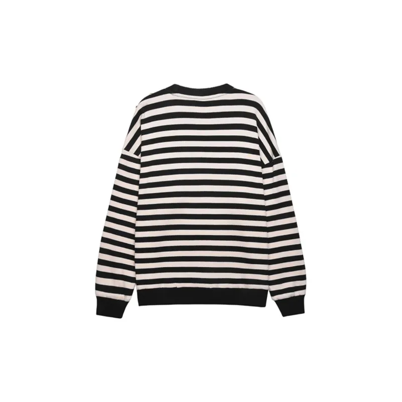 PP Knitwear Women's Black White Stripes-1