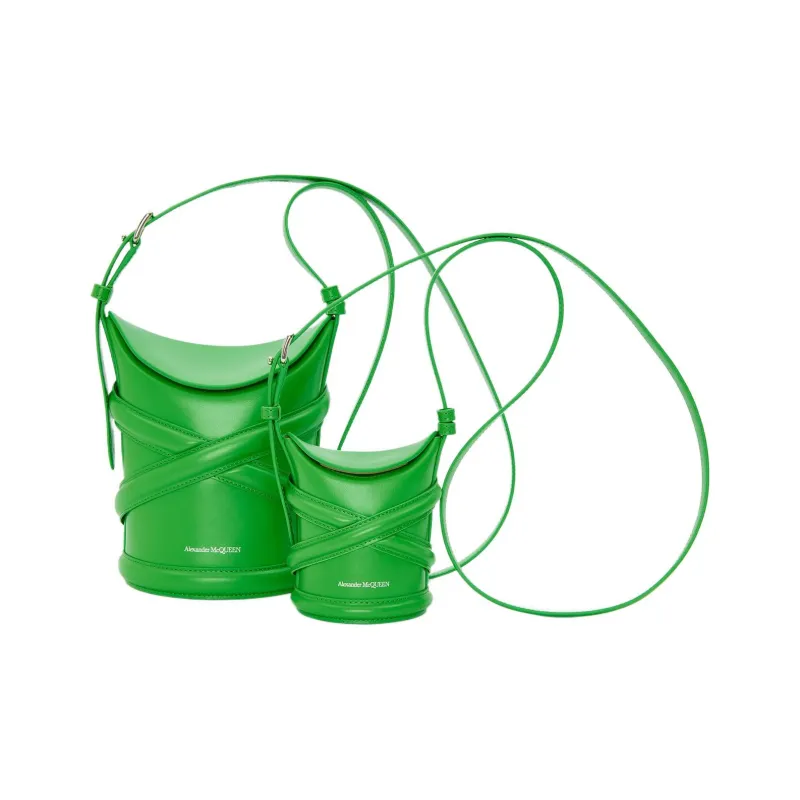 Alexander McQueen The Curve Small Bag Acid Green-4