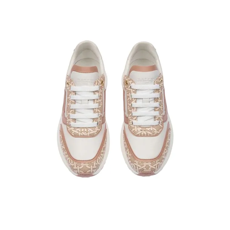 BALLY Demmy Casual Shoes Women's Low Top White/Pink-1
