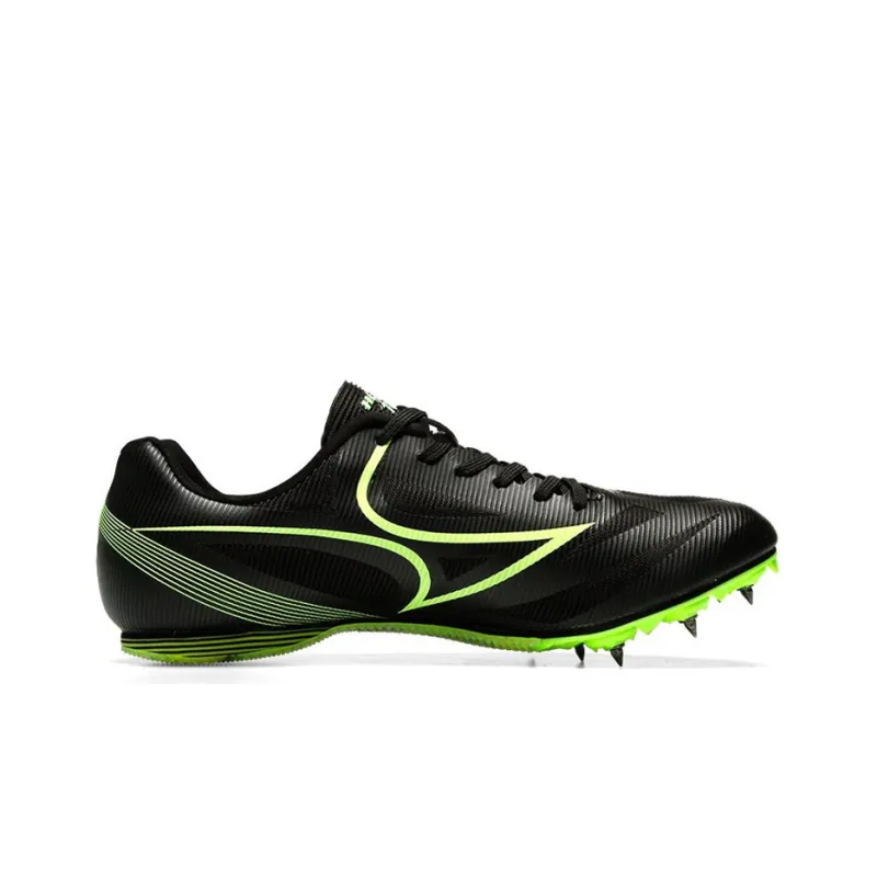 HEALTH 181S Cushioning, Slip Resistant, And Abrasion Resistant Low Top Sprint Running Shoes Unisex Black Green-1