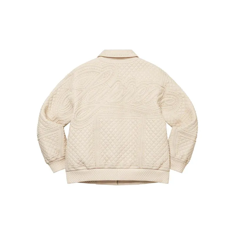 Supreme Studded Quilted Leather Jacket-7