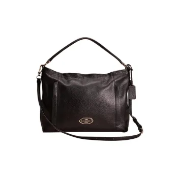 COACH Scout Glossy Pebbled Leather Portable Crossbody Bag Shoulder Bag Women's Black