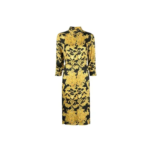 PINKO Long-Sleeved Dresses Women's Black/Gold