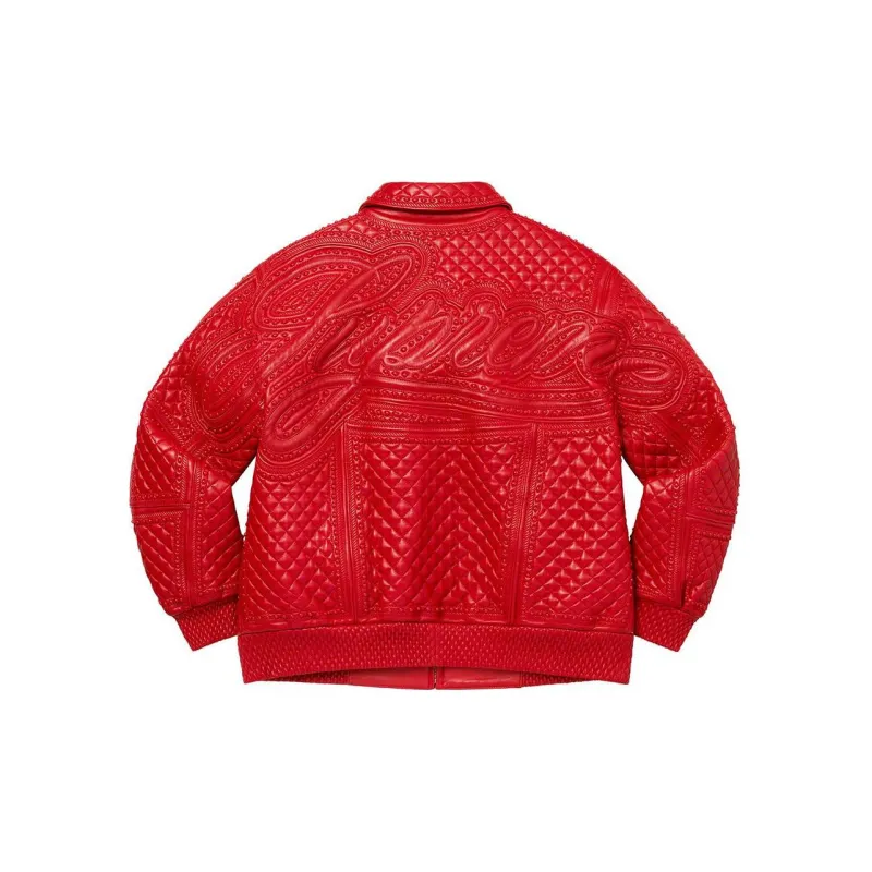 Supreme Studded Quilted Leather Jacket-1