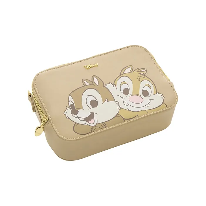 Disney PU Small Square Bag Camera Bag Handbag Crossbody Bag Small Size Women's Light Brown-2