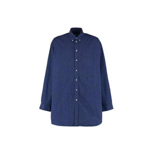 Balenciaga Shirt Loose Fit Style Men's Blue