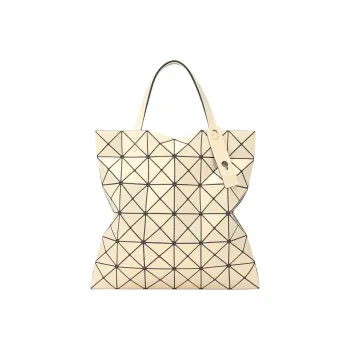 ISSEY MIYAKE Lucent One Tone Vinyl Chloride Resin Tote Bag Shopping Bag Handbag Women's Cream White Yellow