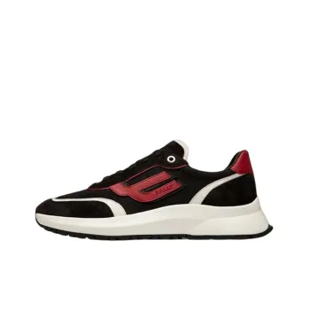 BALLY Anti Slip Wear Resistant Low Top Casual Shoes Men's Black Red