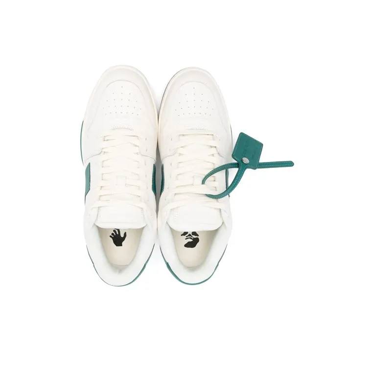 OFF WHITE Out Of Office Ooo Low Tops White Green FW22-4