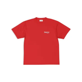 Balenciaga T Shirt Regular Fit Unisex Bright Red