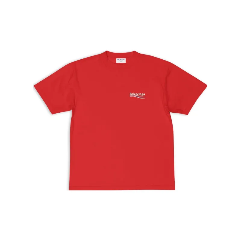 Balenciaga T Shirt Regular Fit Unisex Bright Red-0