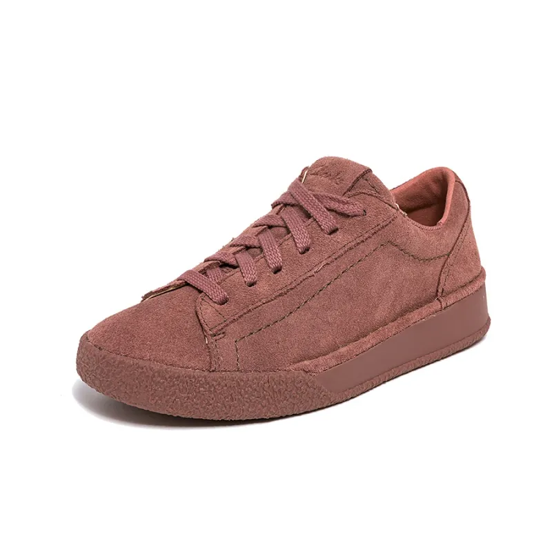 Clarks Skateboard Shoes Women's Low Top Light Purple Suede-1