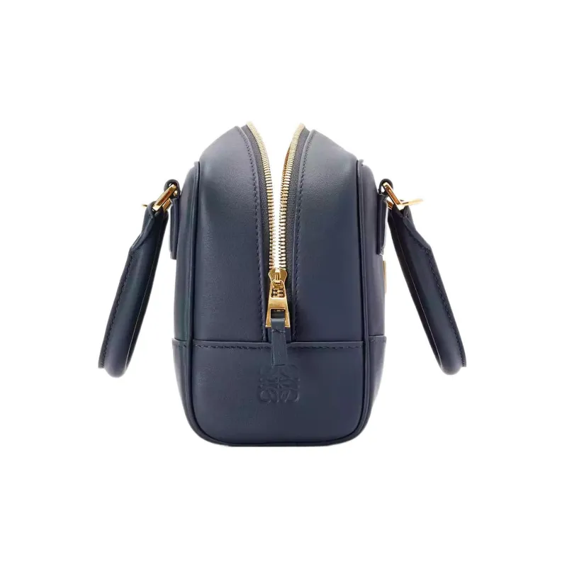 LOEWE Amazona 16 Square Top Handle Bag Onyx Blue-4