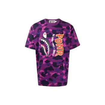 A BATHING APE Color Camo Shark Wide Tee