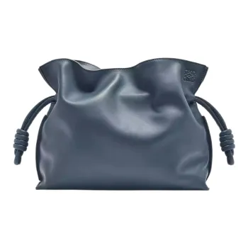 LOEWE Flamenco Nappa Cow Leather One Shoulder Crossbody Clutches Regular Women's Agate Blue