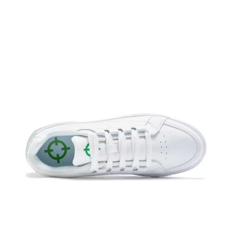 RIGORER Blindly Talking Mouth Replacement Collection Wear-Resistant Low-Top Skateboard Shoes Women's White Green-4