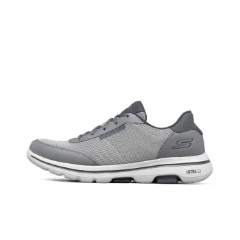 Skechers Go Walk 5 Cushioned Slip Resistant Abrasion Resistant Low Top Running Shoes Men's Blue Gray