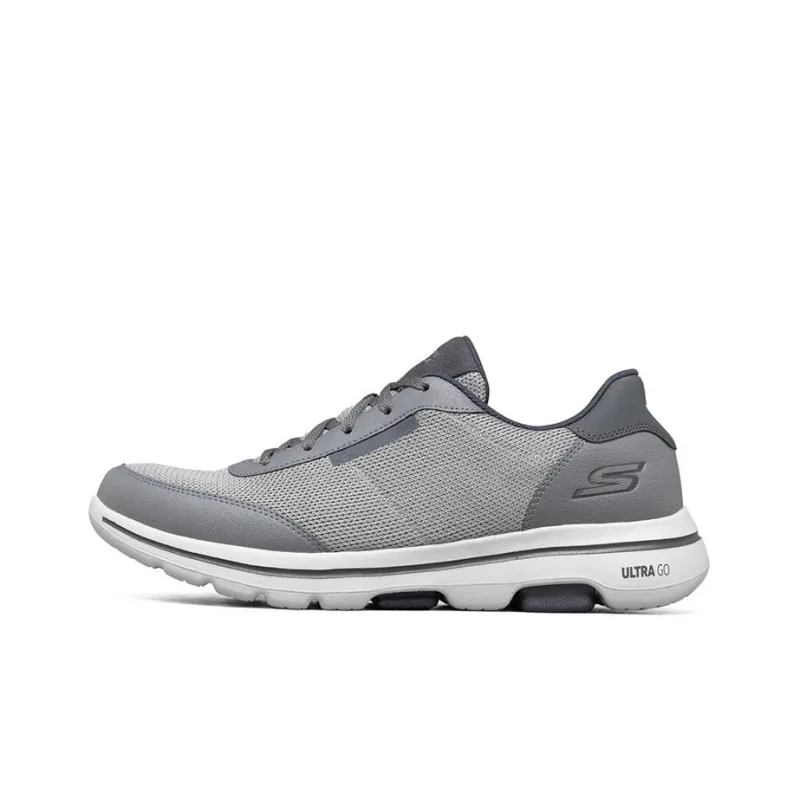 Skechers Go Walk 5 Cushioned Slip Resistant Abrasion Resistant Low Top Running Shoes Men's Blue Gray-0