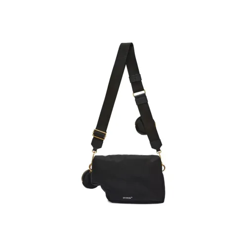 OFF WHITE Burrow 28 Drill Shoulder Bag Black