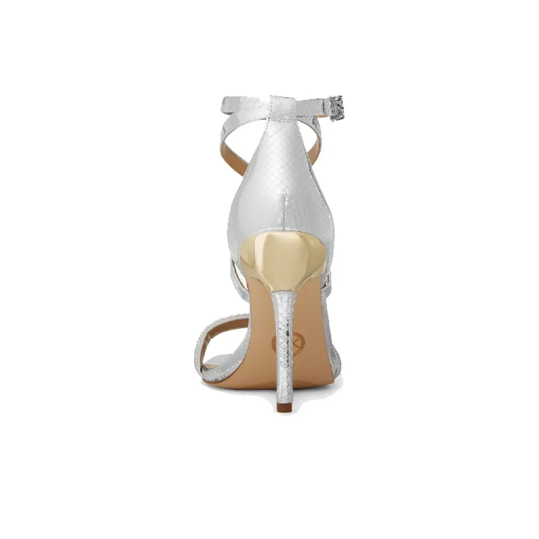 MICHAEL KORS Astrid Strap Sandals Women's Silver-3