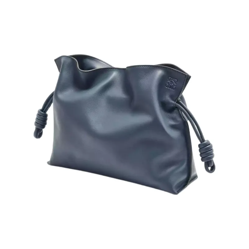 LOEWE Flamenco Nappa Cow Leather One Shoulder Crossbody Clutches Regular Women's Agate Blue-1