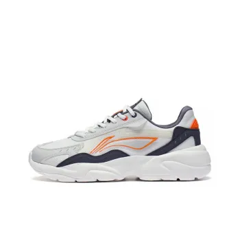 LiNing Flow Rock Flowing Rock Low Top Sports Casual Shoes Men's White Gray