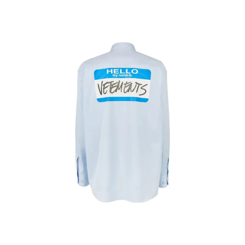 Vetements Shirts Men Blue-1