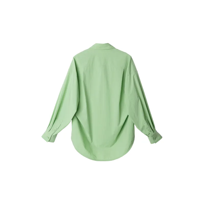 Dimple Hsu Solid Color Shirt Spring And Summer Women's-1