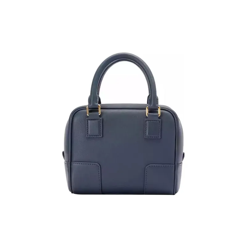 LOEWE Amazona 16 Square Top Handle Bag Onyx Blue-3
