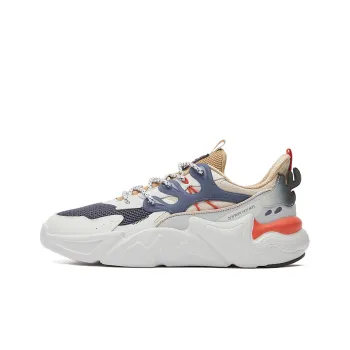 Erke Anti Slip Wear Resistant Low Top Casual Shoes Men's White Gray