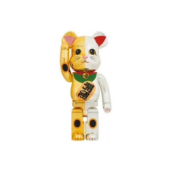 BE@RBRICK 1000% Lucky Cat, Gold And Silver Fortune Trendy Figures 70cm