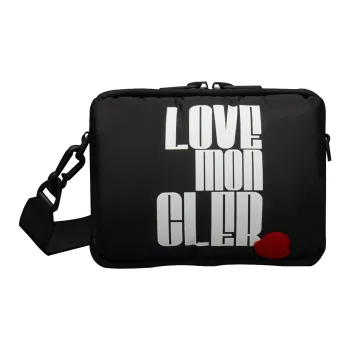 Moncler Nylon Fanny Pack Shoulder Bag Crossbody Bag Men's Black/White