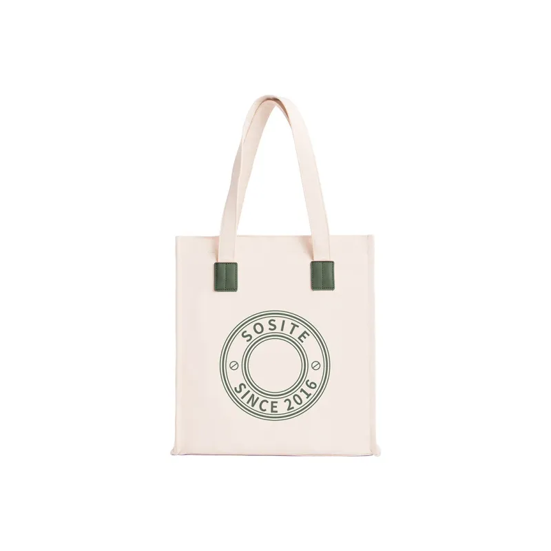 SOSITE Canvas Bag, Tote Bag, Shopping Bag, Commute Bag, Shoulder Bag Women's Ecru-0