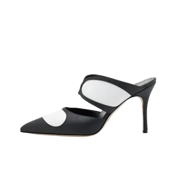 MANOLO BLAHNIK Stylish Sandal Women's Black White