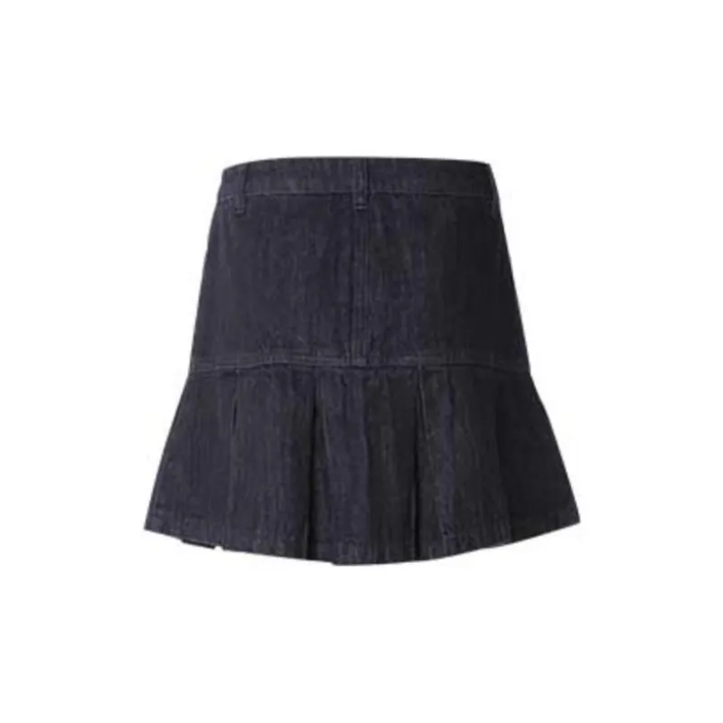 LOFT SHINE SS22 Cropped Skirt Denim Black-1