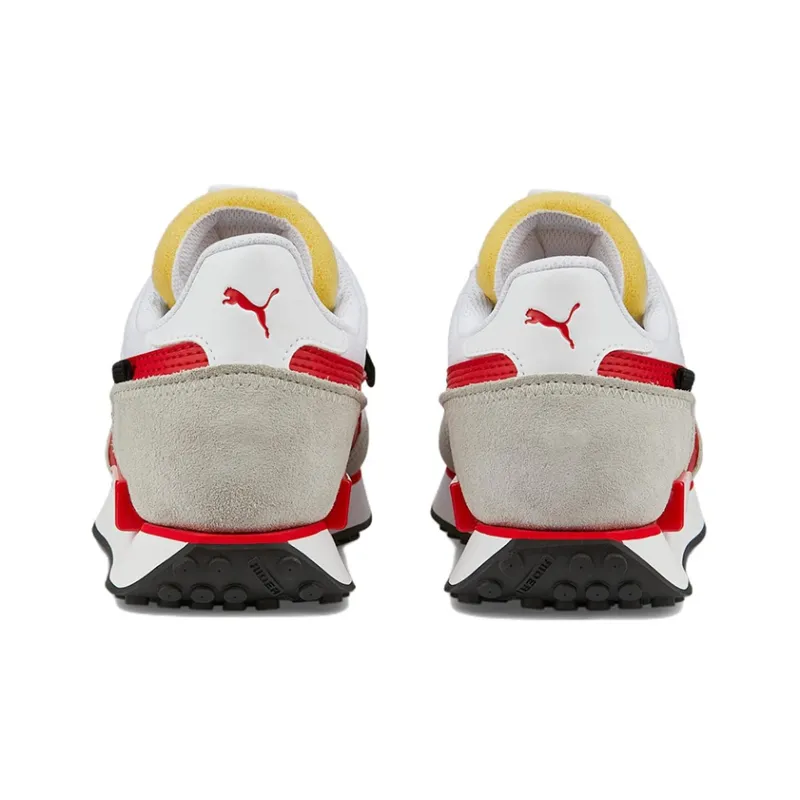 Puma Future Rider Play On 'White High Risk Red'-4