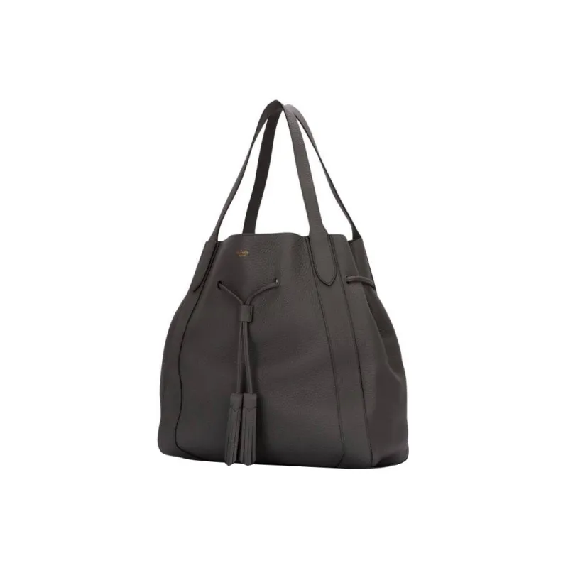 Mulberry Leather One Shoulder Handbag Women's Gray-1