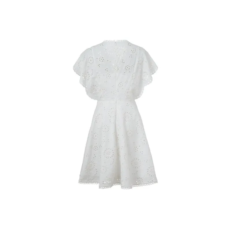 LOFT SHINE A-Line Skirt Dress White-1