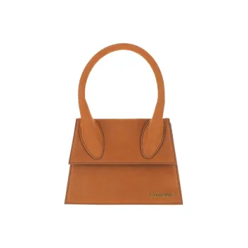 Jacquemus Calfskin Shoulder Bag, Crossbody Bag, Handbag Tubas Women's Brown