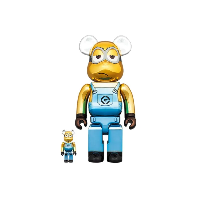 Bearbrick X Minions Stuart Chrome Ver.-1