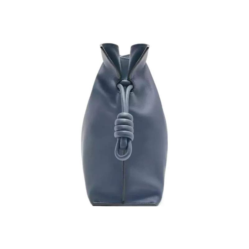 LOEWE Flamenco Nappa Cow Leather One Shoulder Crossbody Clutches Regular Women's Agate Blue-2