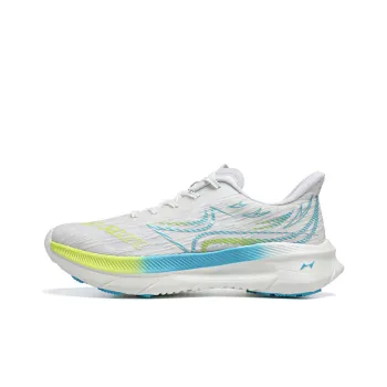 HEALTH Flowing Shadow Cushioning Slip Resistant And Abrasion Resistant Low Top Sprint Running Shoes Unisex White