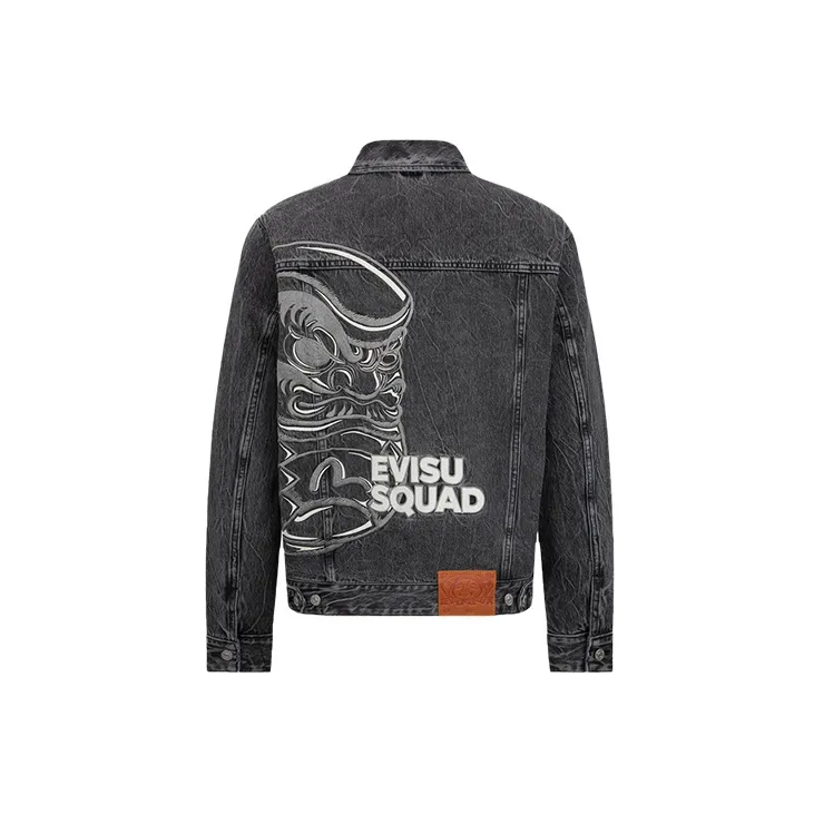 EVISU Denim Jackets Men Black-1