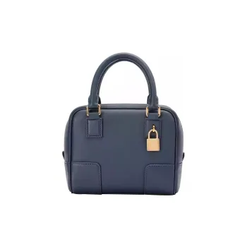 LOEWE Amazona 16 Square Top Handle Bag Onyx Blue