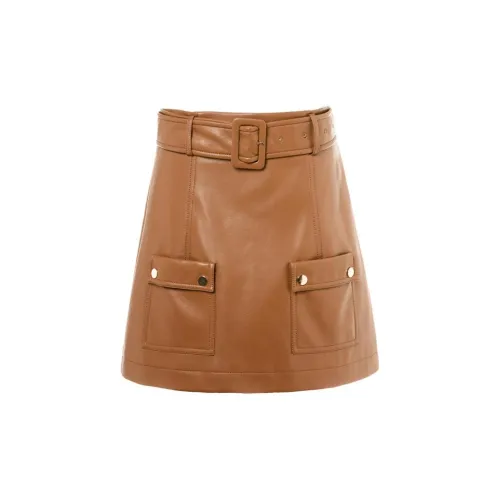 LOFT SHINE Casual Short Skirts Women's Brown