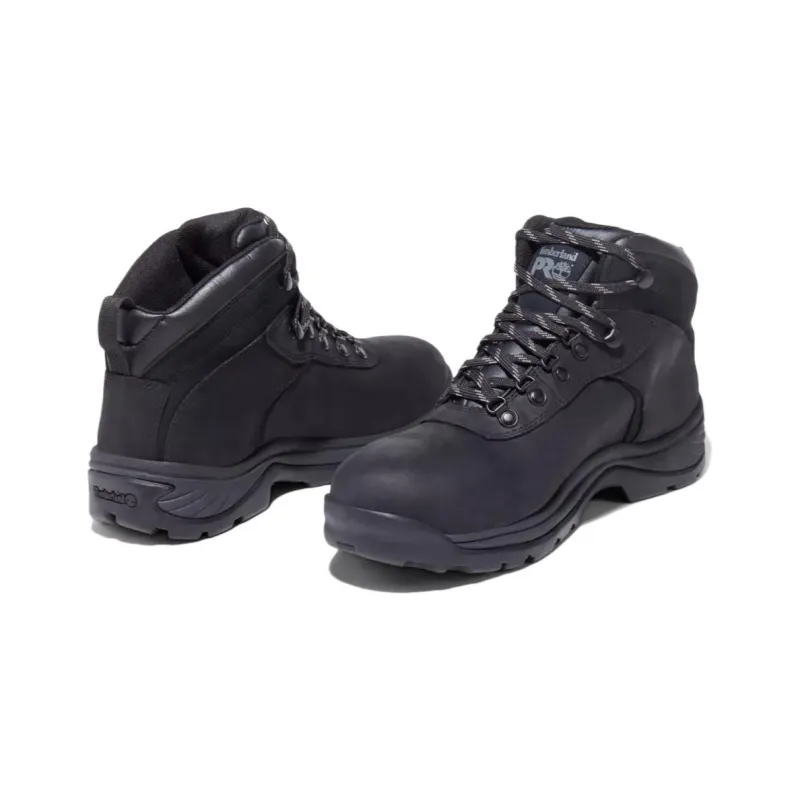 Timberland Flume Work Durable Breathable High-Top Outdoor Shoes Black-2