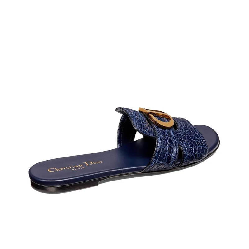 DIOR 30 Montaigne Slide Slippers Women's Indigo-3