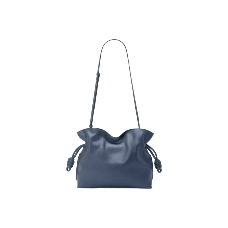 LOEWE Flamenco Nappa Cow Leather One Shoulder Crossbody Clutches Regular Women's Agate Blue-3