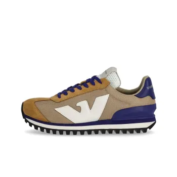 EMPORIO ARMANI Cushioning, Slip Resistant, Abrasion Resistant, Breathable Low Top Casual Shoes Men's Brown Blue White